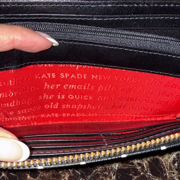 Kate Spade Black and White Polka Dot Wallet - Picture 8 of 15